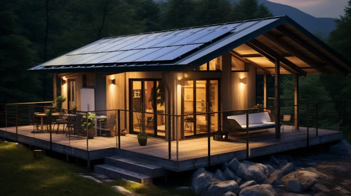 Une maison solaire équipée