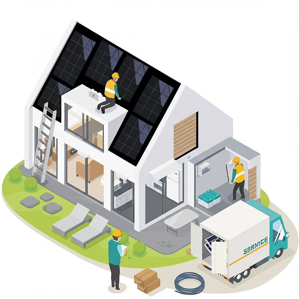 Une solution solaire, simple comme un abonnement. Installation de l'abonnement solaire