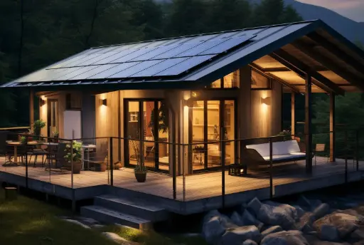 A house with solar panel