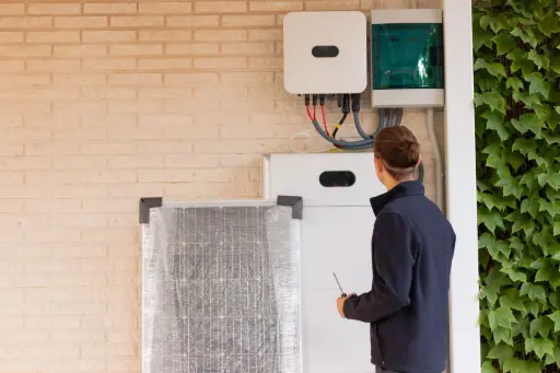 Installer les appareils adaptés pour la programmation Un installateur programme des appareils solaires